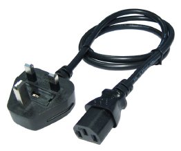 Cable-Tex UK Plug to IEC Kettle Lead 2m Power Cord Cable PC Mains