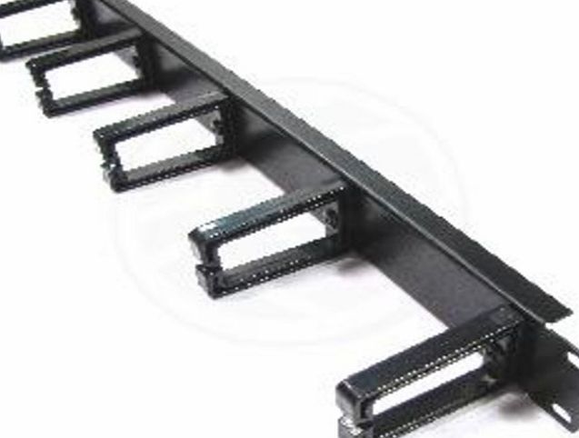 Cable guide for rack19 Panel 1U with 5 plastic