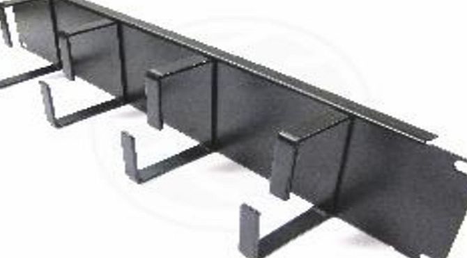 Cable guide for rack19 Panel 2U 4 metal rings