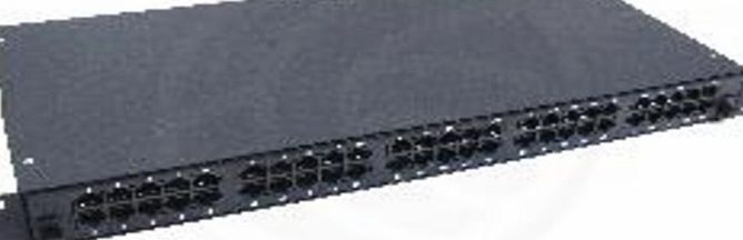 CABLEMATIC Patch panel 1U 50 Cat.3 RJ45 (8p4c) black on