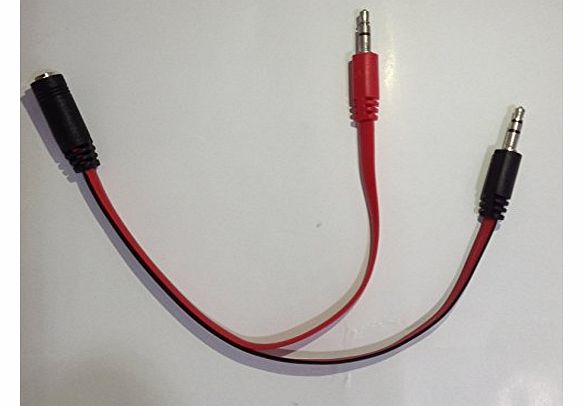 Cables 3.5mm 2 Male to Female Y Splitter Audio Cable For iPhone,iPad,Speaker,Computer