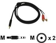 CABLES TO GO 2M 3.5MM STEREO MALE TO RCA