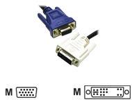 CABLES TO GO 2M DVI A MALE TO HD15 MALE