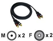 CABLES TO GO 2M VELOCITY RCA AUDIO EXT