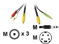 CABLES TO GO 3M VALUE S-VIDEO   AUDIO TO 3