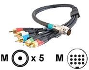 CABLES TO GO .5M RAPIDRUN 5-RCA FLYING LEAD