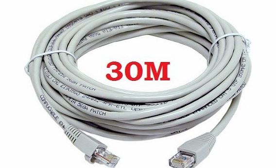 Cablestar 30M CAT5e RJ45 ETHERNET LAN NETWORK PATCH LEAD CABLE