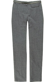 Checked wool blend pants