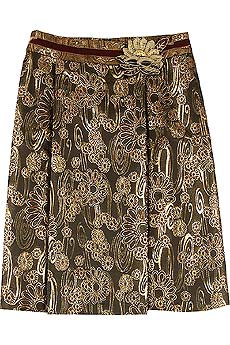 Floral brocade skirt