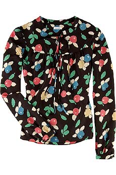 Floral print gypsy blouse