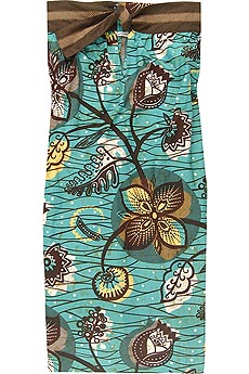 Mali print strapless dress