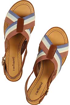 Striped Flat Sandals