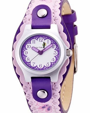 Cactus CAC Girls Watch with White Dial and Pink Ballet Shoe Strap CAC-29-L09