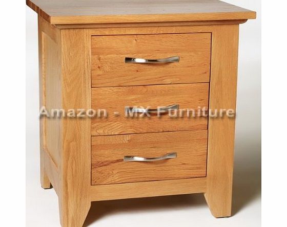 Cadi Oak New Cambridge Solid Oak Bedside Cabinet / Table