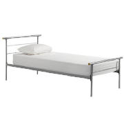 Cadiz Single Bed, Silver Finish