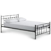 Caen Double Bed Frame, Black with Nestledown