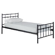 Single Bed Frame, Black with Airsprung