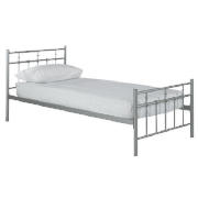 Caen Single Bedframe, Silver Finish