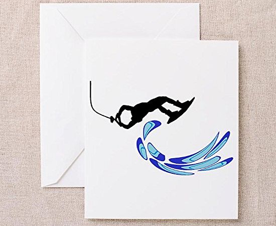 CafePress WAKEBOARD Greeting Card - 4x5.6 Multi-color