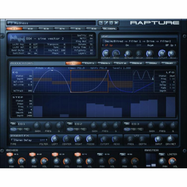 Cakewalk Rapture Software Synthesizer
