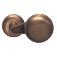 CAL Displaced Knob Door Handle - smoked brass