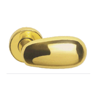 CAL Egg Knob Door Handle - polished brass