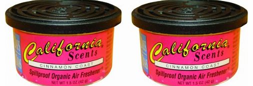 California Car Scents California Scents F315 California Car Scents Tin - Cinnamon/ Apple Fragrance (Pack of 2)
