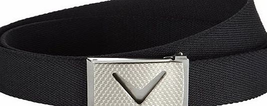 Callaway Golf 2015 Mens Solid Webbed Commodity Belt - Caviar