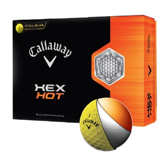Callaway Golf Callaway Hex Hot Yellow Golf Balls (12 Balls)