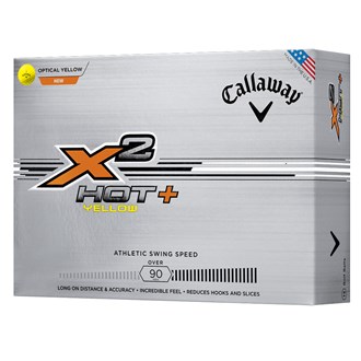 Callaway Golf Callaway X2 Hot Plus Yellow Golf Balls (12 Balls)