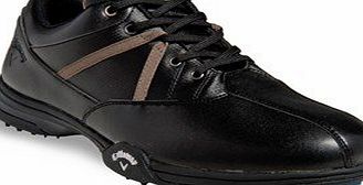 Callaway Mens Chev Comfort Spiked Golf Shoes with Lightweight EVA Midsol, One Year Waterproof Warranty, Black, Regular Fit, 7