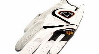Callaway Mens Comfort Tech Left Hand Golf Glove - White, Small Grip