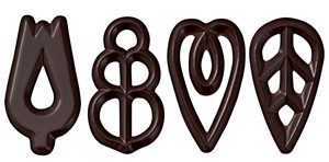 chocolate filigree decorations