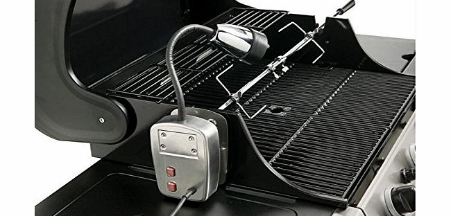 Callow Retail Electric BBQ Light and Universal Rotisserie Kit - 240 volt BBQ Rotisserie