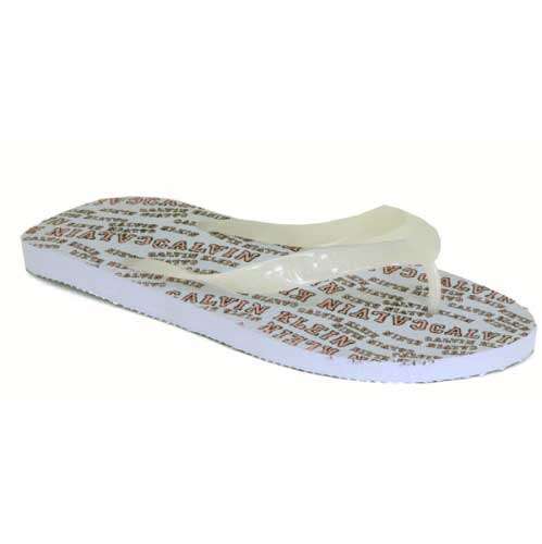 Calvin Klein - Printed Flip Flop -  White