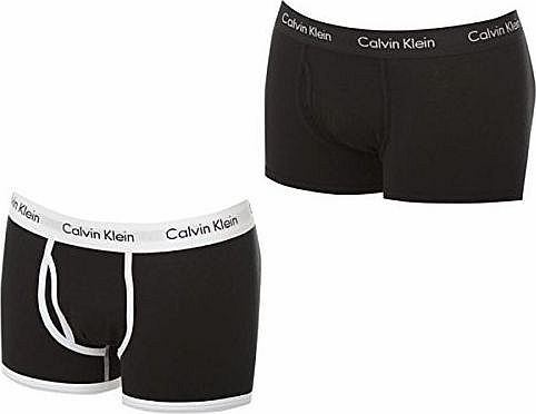 Calvin Klein 365 2 Pack Boxers Mens Black/Black Large
