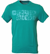 Calvin Klein Aqua T-Shirt with Light Blue