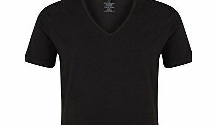 Basic V Neck T Shirt Black XL