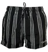 Calvin Klein Black and Light Grey Swimwear Shorts