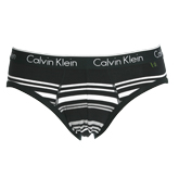 Black and White Stripe Hip Briefs