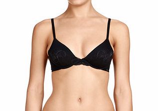 Calvin Klein Black lace trim underwired bra