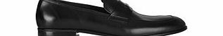 Calvin Klein Black leather logo detail loafers
