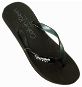 Calvin Klein Black Rubber Flip Flops