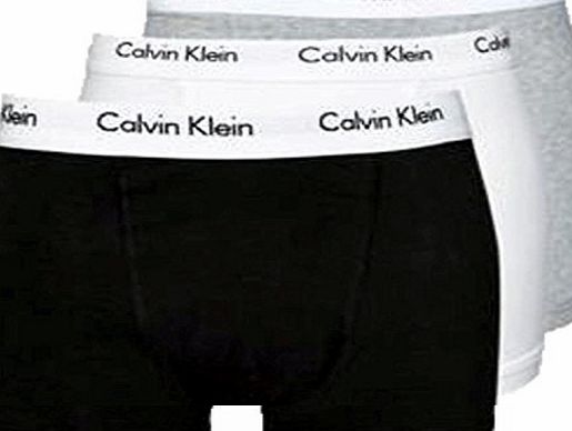 Calvin Klein **BONUS PACK** CALVIN KLEIN 3 PACK COTTON STRETCH TRUNKS with Puma Socks (Large, BLACK WHITE GREY)