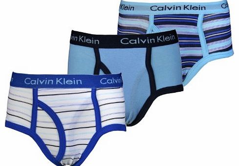 Boys Briefs 3 Pack (12-14 Years (26-27), Blue/White/Navy Striped Colour Pack)