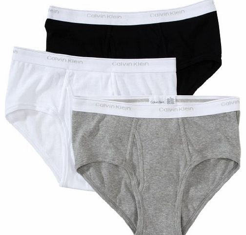 Calvin Klein Briefs (3 Pack) (36``, Black White & Grey)