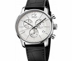 Calvin Klein City Silver Black Chronograph Watch