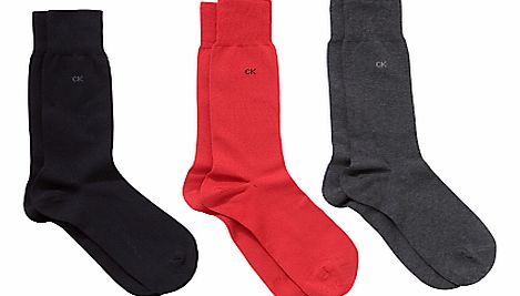 Calvin Klein Cotton Dress Socks, Pack of 3, One