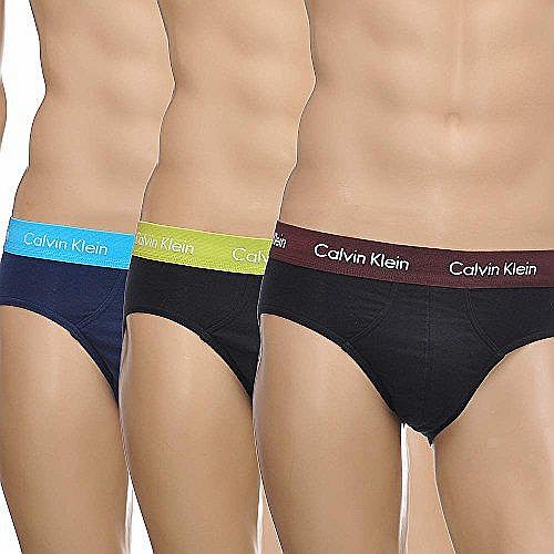Cotton Stretch 3 Pack Hip Brief, Copper/Blue Clarity/Citric Medium Multi