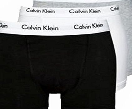 Calvin Klein Cotton Stretch 3-Pack Trunk U2662G (Large, Black/White/Grey)